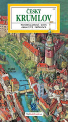Český Krumlov - město / panoramatická mapa - Kreslená panoramatická mapa Českého Krumlova s ilustrovaným průvodcem
