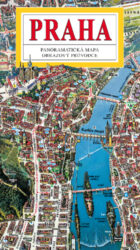 Praha / panoramatická mapa velká - Kreslená panoramatická mapa Prahy s podrobným ilustrovaným průvodcem
